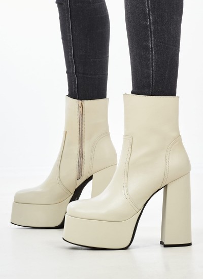 Women Boots Ann Beige Leather Schutz