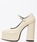 Women Pumps & Peeptoes High 17.120D Beige Leather MAKIS KOTRIS