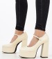 Women Pumps & Peeptoes High 17.120D Beige Leather MAKIS KOTRIS