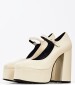 Women Pumps & Peeptoes High 17.120D Beige Leather MAKIS KOTRIS