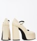 Women Pumps & Peeptoes High 17.120D Beige Leather MAKIS KOTRIS