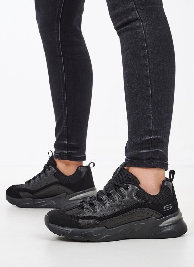 Γυναικεία Παπούτσια Casual 12606 Μπορντό Ύφασμα Skechers