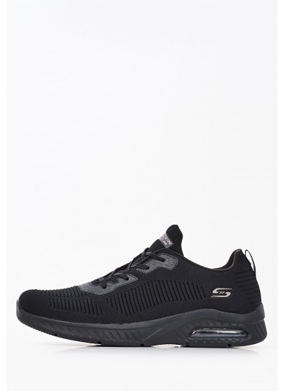 Γυναικεία Παπούτσια Casual 117378 Μαύρο Ύφασμα Skechers