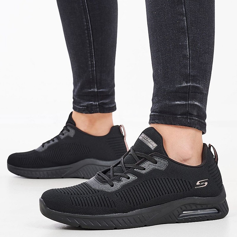 Γυναικεία Παπούτσια Casual 117378 Μαύρο Ύφασμα Skechers