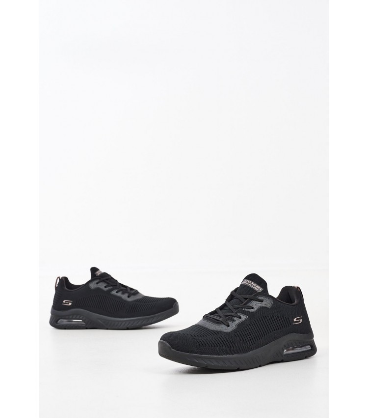 Γυναικεία Παπούτσια Casual 117378 Μαύρο Ύφασμα Skechers