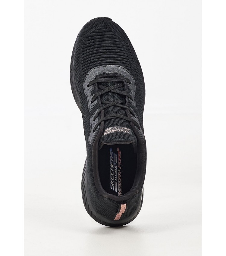 Γυναικεία Παπούτσια Casual 117378 Μαύρο Ύφασμα Skechers