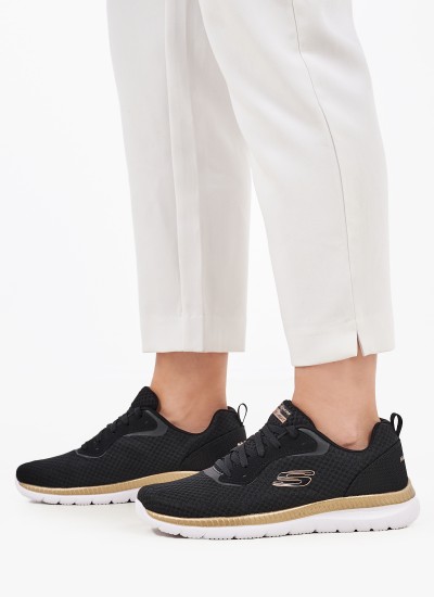 Γυναικεία Παπούτσια Casual 149752 Μαύρο Ύφασμα Skechers