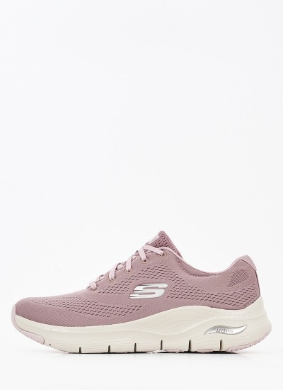 Women Casual Shoes 117209 Pink Fabric Skechers