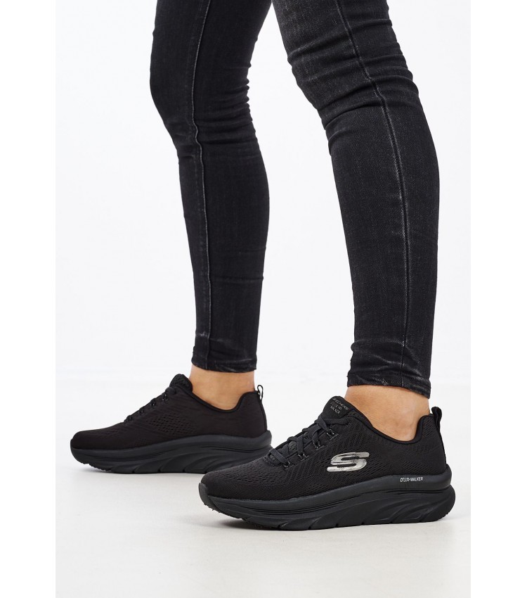 Women Casual Shoes 149368 Black Fabric Skechers