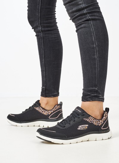 Γυναικεία Παπούτσια Casual 149576 Μαύρο Ύφασμα Skechers