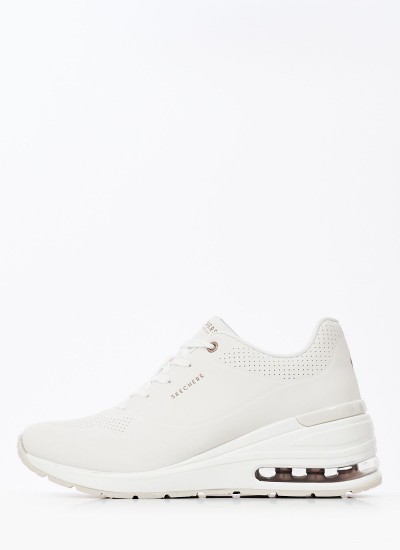 Γυναικεία Παπούτσια Casual 155401 Άσπρο ECOleather Skechers