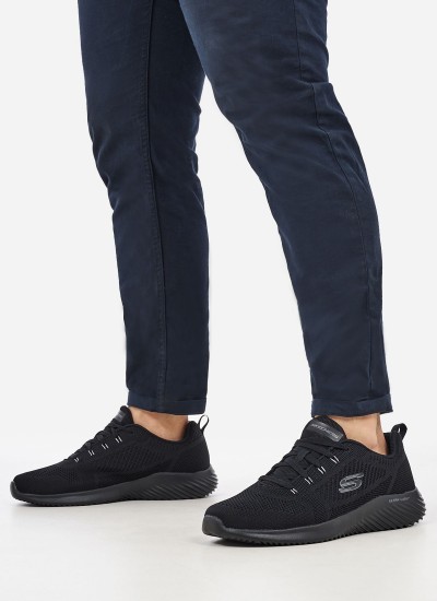 Ανδρικά Παπούτσια Casual 232068 Μαύρο Ύφασμα Skechers