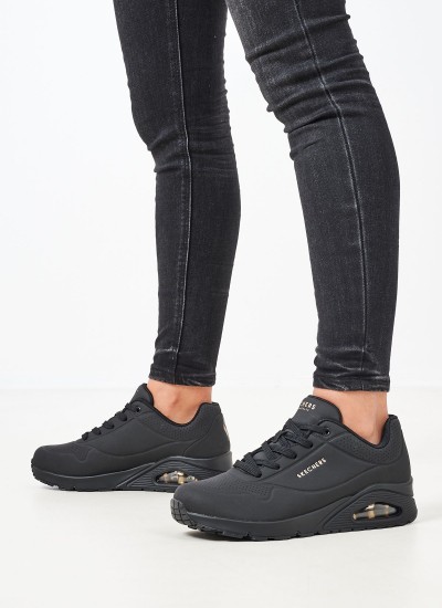 Γυναικεία Παπούτσια Casual 73690 Μαύρο ECOleather Skechers