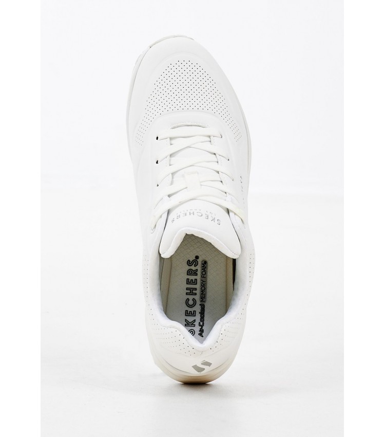 Women Casual Shoes 73690 White ECOleather Skechers