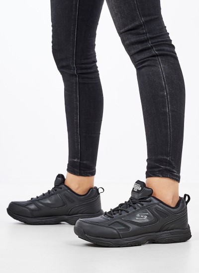 Γυναικεία Παπούτσια Casual 77200 Μαύρο ECOleather Skechers