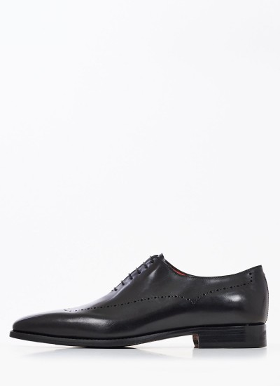 Men Shoes A815 Black Leather Perlamoda