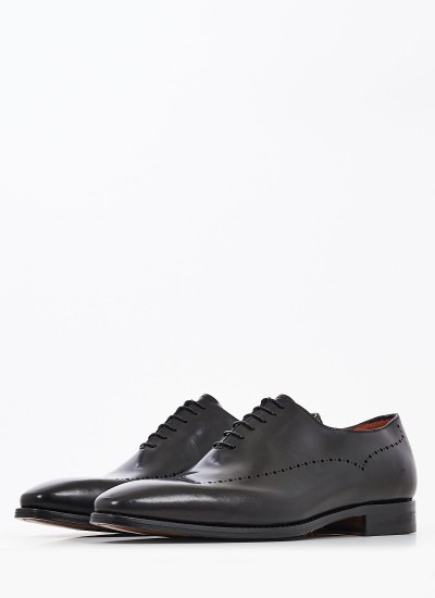 Men Shoes A815 Black Leather Perlamoda