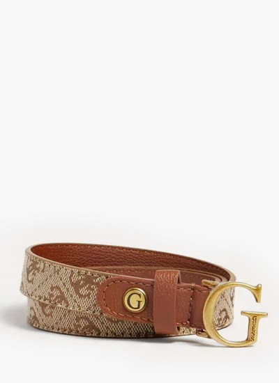 Γυναικείες Ζώνες 7682 Μπεζ ECOleather Guess