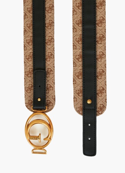 Women Belts Flora Black Leather Pepe Jeans