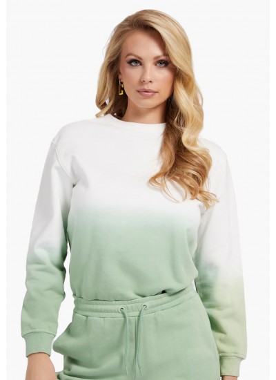 Γυνακεία Φούτερ Anise.Sweat Πράσινο Βαμβάκι Guess