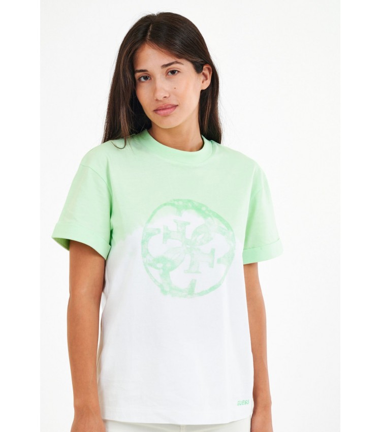 Γυναικείες Μπλούζες - Τοπ Anise Πράσινο Βαμβάκι Guess