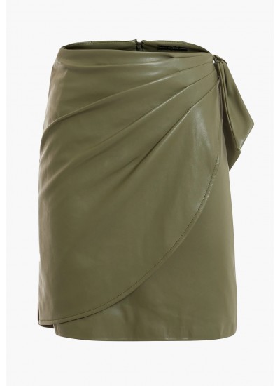 Women Skirts - Shorts Carine.Skirt Olive Polyester Guess