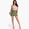 Women Skirts - Shorts Carine.Skirt Olive Polyester Guess Women Skirts - Shorts Carine.Skirt Olive Polyester Guess