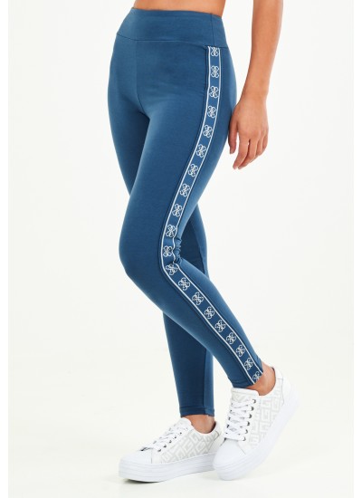 Γυναικεία Παντελόνια Doreen.Leg Μπλε Βαμβάκι Guess