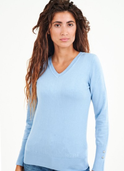 Γυναικείες Μπλούζες - Τοπ Gena Μπλε Βισκόζη Guess