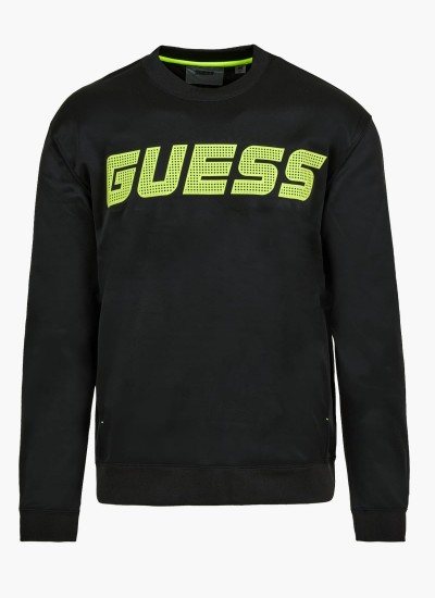 Ανδρικά Φούτερ Ingram Μαύρο Πολυεστέρα Guess