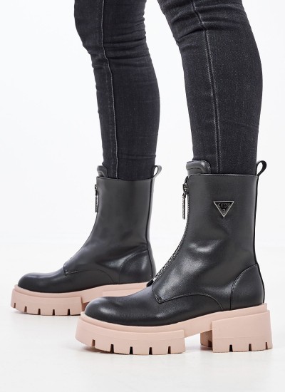 Γυναικεία Μποτάκια Leila.Pn Μαύρο ECOleather Guess