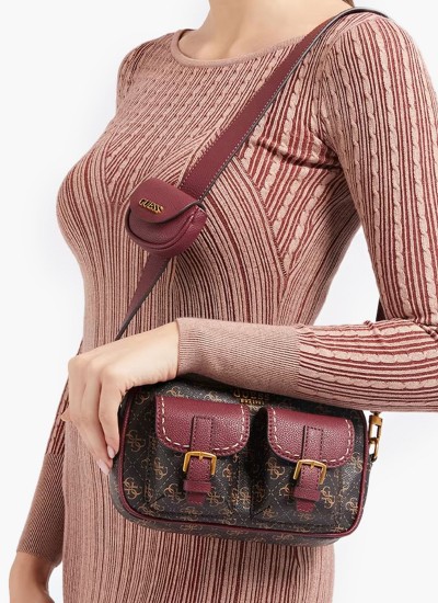 Γυναικείες Τσάντες Nolimit.Sling2 Καφέ ECOleather Guess