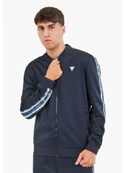 Ανδρικές Ζακέτες Pascal.Zip Μπλε Βαμβάκι Pepe Jeans