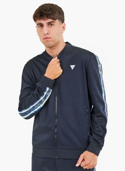 Ανδρικές Ζακέτες Pascal.Zip Μπλε Βαμβάκι Pepe Jeans