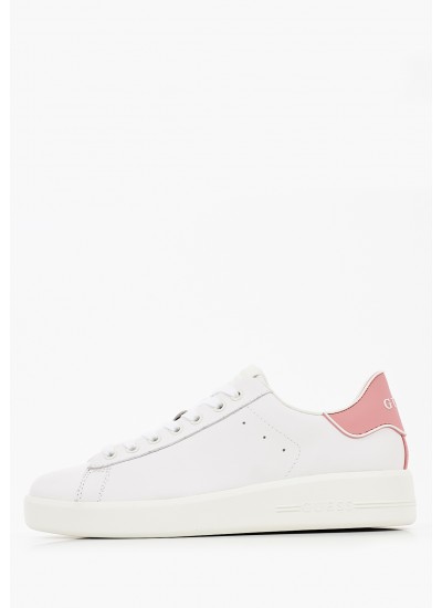 Γυναικεία Παπούτσια Casual Rockies5 Άσπρο Δέρμα Guess
