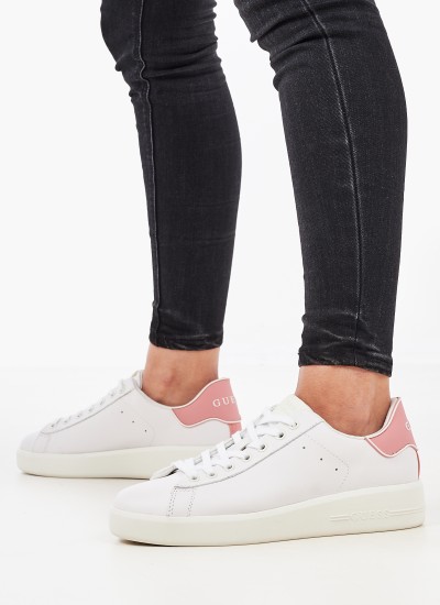 Γυναικεία Παπούτσια Casual Rockies5 Άσπρο Δέρμα Guess