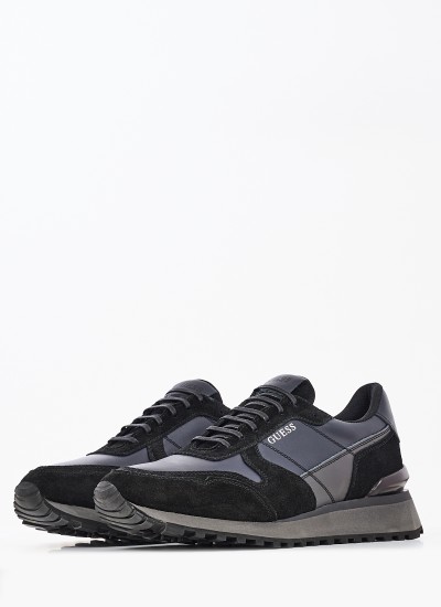 Ανδρικά Παπούτσια Casual Varese Μπλε Δέρμα Καστόρι Guess