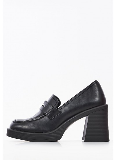 Γυναικεία Μοκασίνια Far.Out Μαύρο Δέρμα Steve Madden
