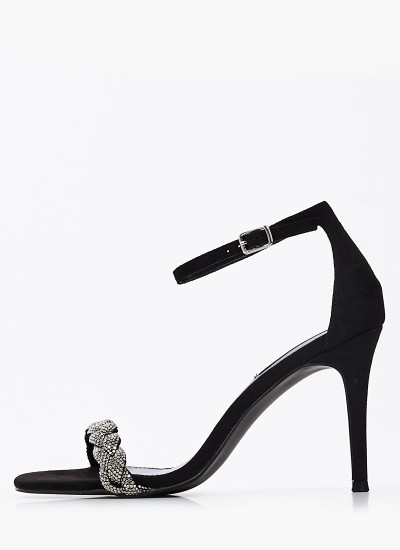 Γυναικεία Πέδιλα Ψηλά Indira Μαύρο ECOleather Steve Madden