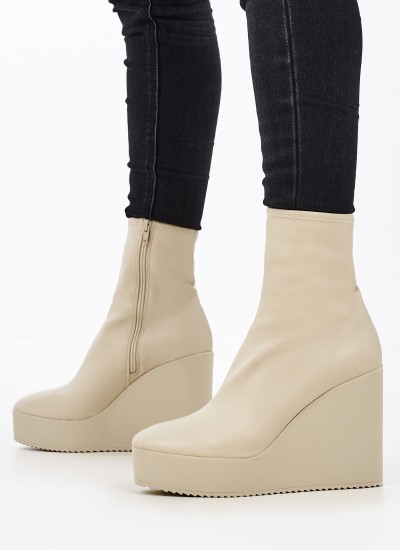 Women Boots Jassy Beige ECOleather Steve Madden