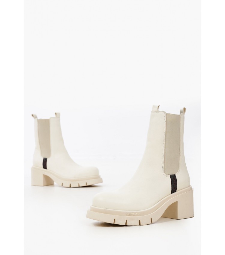 Women Boots Avryl.Dual White Leather Replay