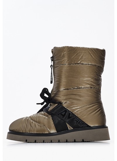 Women Boots Melrose.Zip Olive Fabric Replay