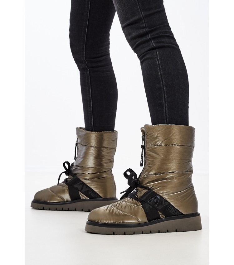 Women Boots Melrose.Zip Olive Fabric Replay