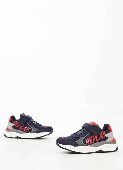 Παιδικά Παπούτσια Casual Merak Μπλε ECOsuede Replay