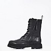 Women Boots Standing Black Leather Replay Women Boots Standing Black Leather Replay