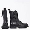 Women Boots Standing Black Leather Replay Women Boots Standing Black Leather Replay