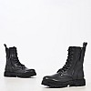 Women Boots Standing Black Leather Replay Women Boots Standing Black Leather Replay