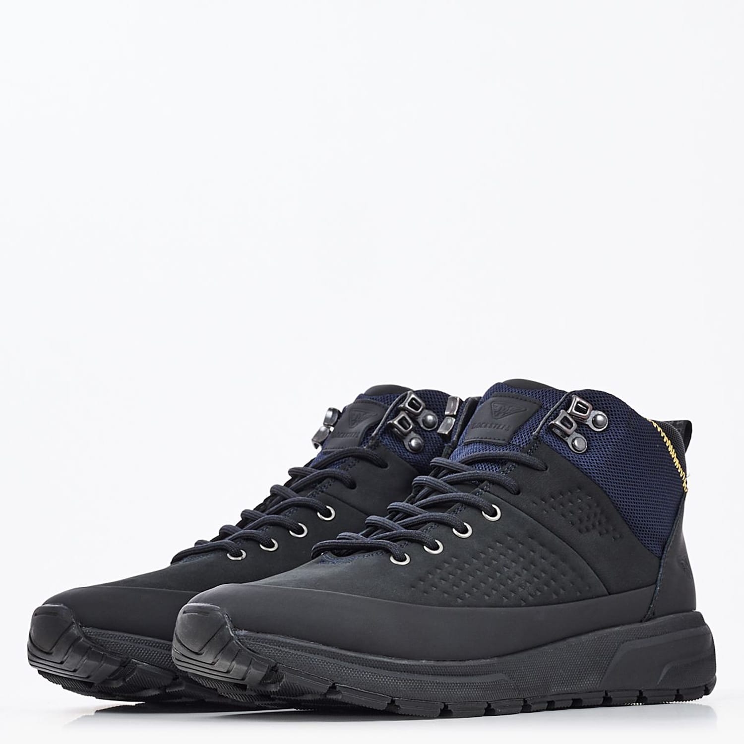Men Boots Pueblo Black Nubuck Leather Docksteps Men Boots Pueblo Black Nubuck Leather Docksteps