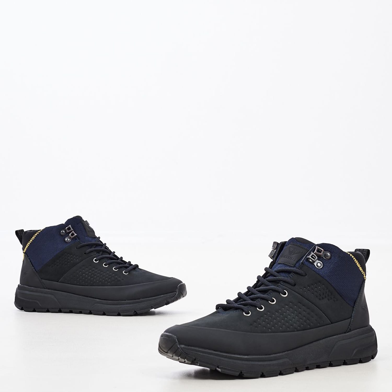 Men Boots Pueblo Black Nubuck Leather Docksteps Men Boots Pueblo Black Nubuck Leather Docksteps