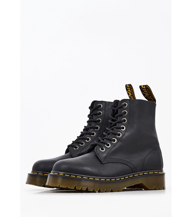 Γυναικεία Μποτάκια 1460.Pascal Μαύρο Δέρμα Dr. Martens